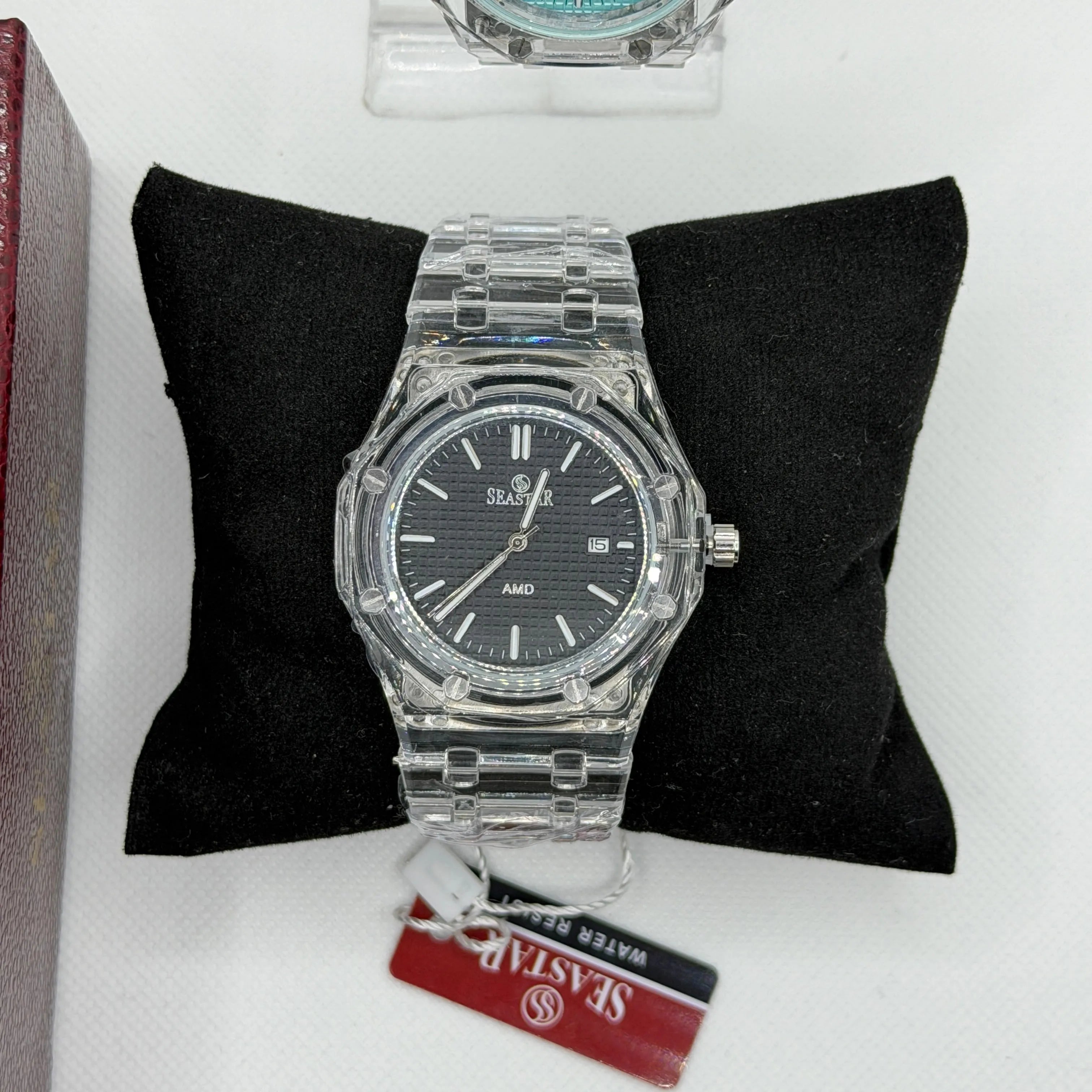 Transparent Glass Seastar Watch - Water Resistant
