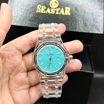 Transparent Glass Seastar Watch - Water Resistant