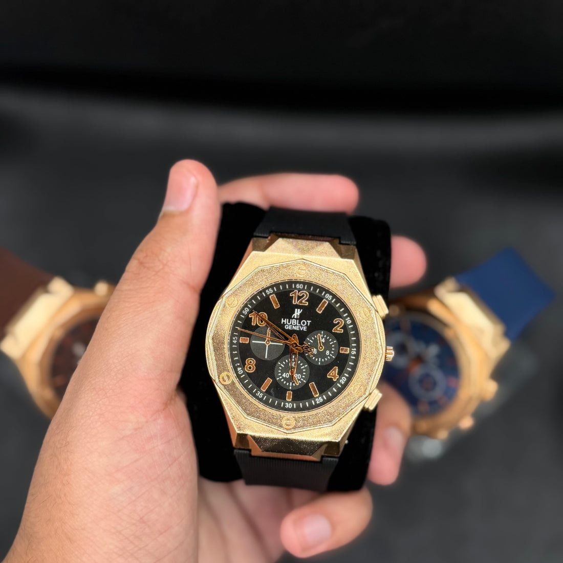 Luxury Men's Watch With Golden Shiny Dial – Elegant & Premium Look